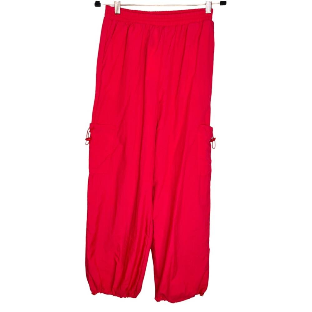 Urban Outfitters Urban Renewal Red Nylon Jogger Pants Size M - Picture 2 of 8